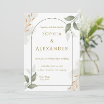 Casamento Floral Elegante com Moldura Dourada e Fo