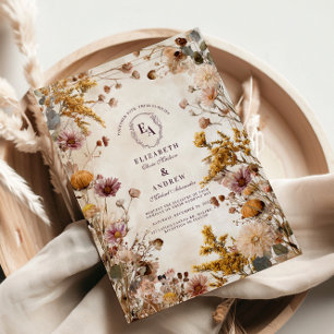 Convite Casamento Floral Elegante Countryside