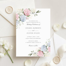 Casamento Floral Elegante de Hortênsias Rosa e Azu