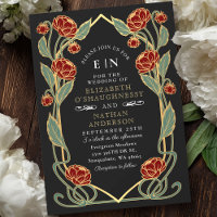 Casamento Floral Elegante de Peonia Vermelha Nouve