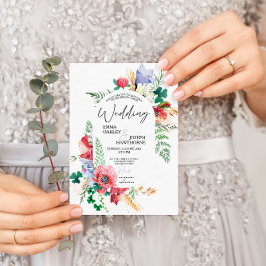 Convite Casamento floral elegante de Summer Meadow Wildflo