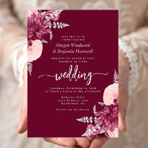 Casamento Floral Elegante em Burgundy e Prata