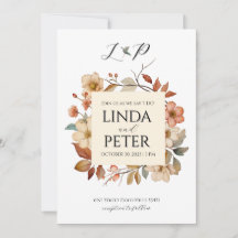 Casamento Floral Elegante Neutral Vintage