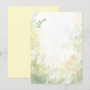 Convite Casamento floral em aquarela laranja e amarelo em