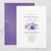 Casamento Floral em Aquarela Ultra Violeta