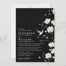 Casamento Floral em Chinoiserie Preto e Branco
