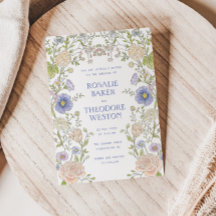 Casamento Floral em Moldura de Jardim Vintage
