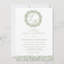Casamento Floral em Verde Salvia Elegante Vintage