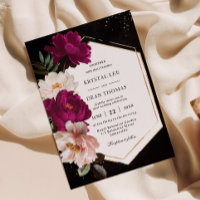Casamento Floral Escuro de Fuchsia Blush Peonies