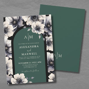 Convite Casamento Floral Esmeralda Verde