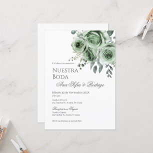 Convite Casamento Floral Espanhol