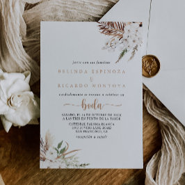 Convite Casamento Floral Espanhol Rustic Boho Elegant