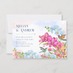 Convite Casamento floral estético