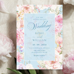 Convite Casamento floral estético