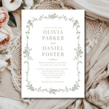 Casamento Floral Francês Vitoriano Verde Sage 