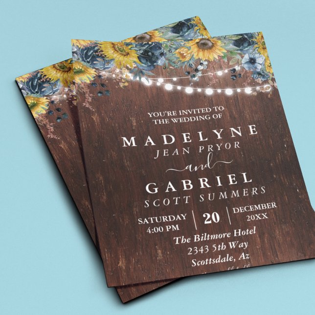 Convite Casamento Floral Girassol Outono Inverno Rústico  (Criador carregado)