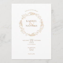 Convite Casamento Floral Halo Laurel Garland