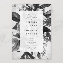 Convite Casamento Floral Industrial Chic Elegant