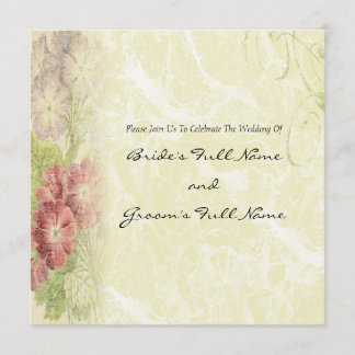 Convite Casamento Floral Inspirado Vintage