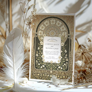 Convite Casamento Floral Intrate Art Nouveau