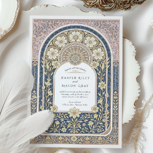 Convite Casamento Floral Intrate Art Nouveau