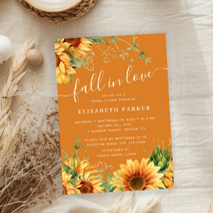 Convite Casamento floral laranja queimada no outono