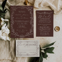 Casamento Floral Marrom Chocolate Chique Dinheiro