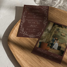 Casamento Floral Marrom Chocolate Clássico com Din