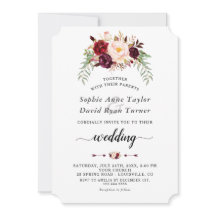 Casamento Floral Marsala Vermelho Burgundy Elegant