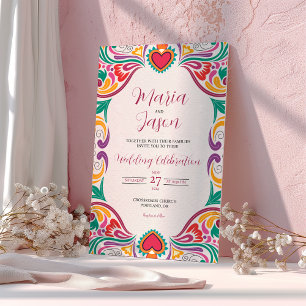 Convite Casamento Floral Mexicano Fiesta Boda