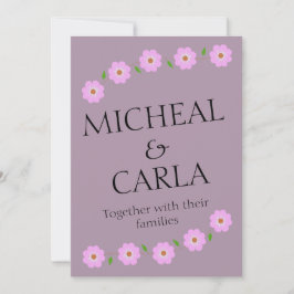 Convite Casamento floral minimalista