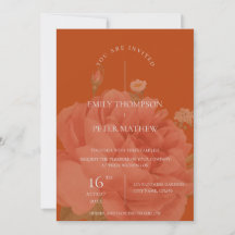 Casamento Floral Minimalista Elegante Terracotta