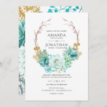Casamento Floral Mint Watercolor