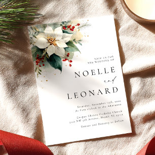 Convite Casamento Floral Moderno de Natal