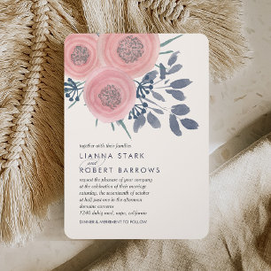 Convite Casamento Floral Moderno dos Poppies Escamosos