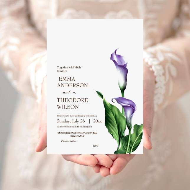 Convite Casamento Floral Moderno Minimalista (Criador carregado)