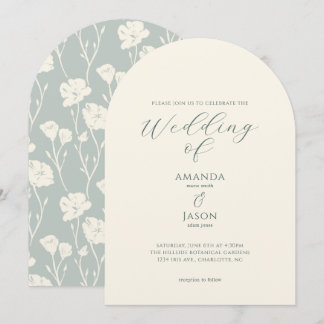 Convite Casamento floral moderno romântico etéreo