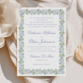 Convite Casamento Floral Moldura Cottage Romântico