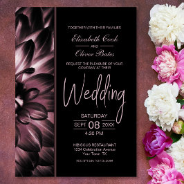 Convite Casamento Floral Moody Pink
