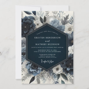 Convite Casamento Floral Naval Temperamental