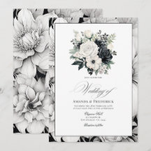 Casamento Floral Negro e Branco