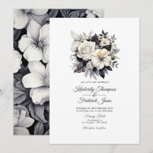 Casamento Floral Negro e Branco