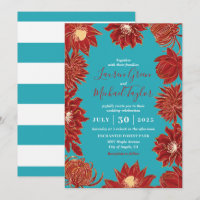 Casamento Floral Oriental da Flor Vermelha Turques