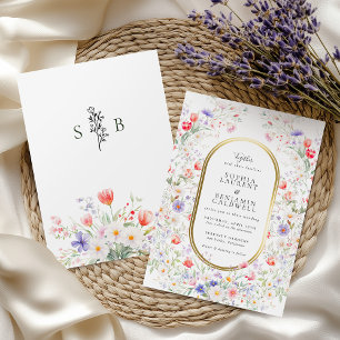 Convite Casamento Floral Pastel Aquarela Jardim de Primave