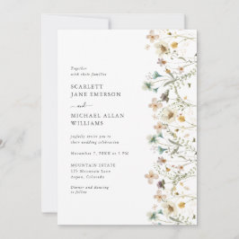 Convite Casamento Floral Pastel Elegante