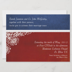 Convite Casamento Floral Patriótico Militar Superdimensio