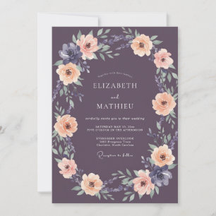 Convite Casamento Floral Poético Rosa