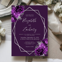 Casamento Floral Prata Ameixa Roxa