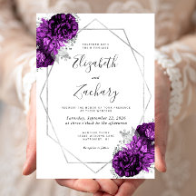 Casamento Floral Prata Ameixa Roxa Branco