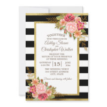 Casamento Floral Preto Branco Rosa Vermelho Dourad
